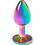 SECRET PLAY - METAL BUTT PLUG RAINBOW SMALL SIZE 7 CM