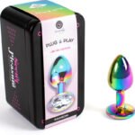 SECRET PLAY - METAL BUTT PLUG RAINBOW SMALL SIZE 7 CM - Image 2
