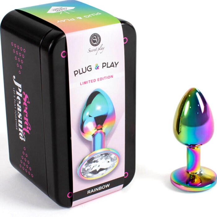 SECRET PLAY - METAL BUTT PLUG RAINBOW SMALL SIZE 7 CM - Image 2